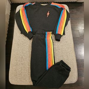 Aviator Nation Neon Rainbow Stripe SET 🌈